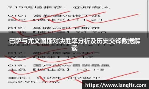 巴萨与尤文图斯对决胜率分析及历史交锋数据解读