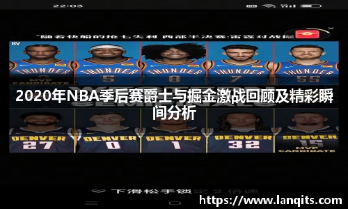 2020年NBA季后赛爵士与掘金激战回顾及精彩瞬间分析