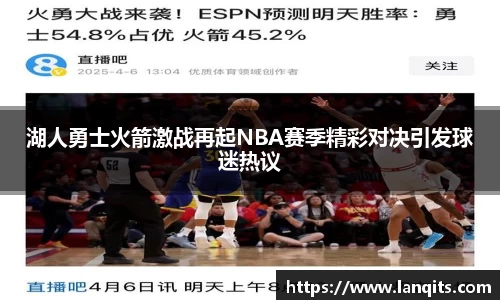 湖人勇士火箭激战再起NBA赛季精彩对决引发球迷热议